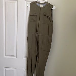 Olive Green Anthropology Jumpsuit